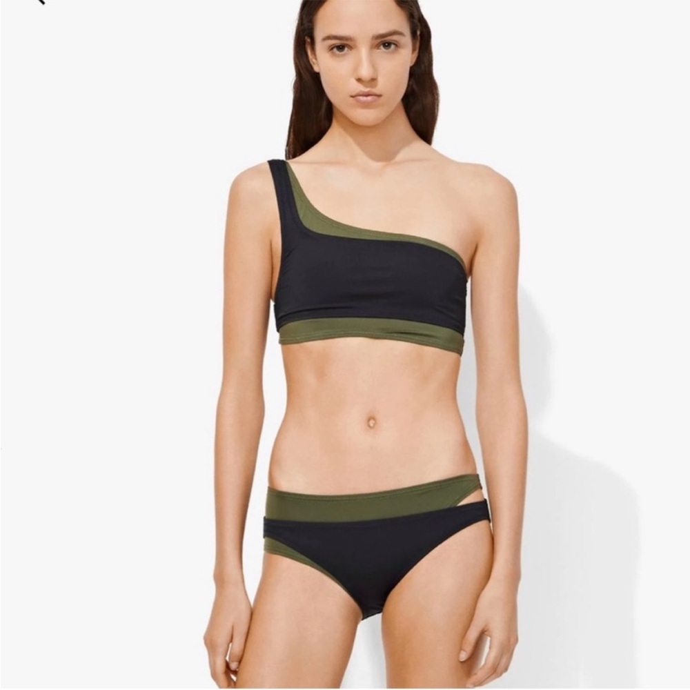 Proenza Schouler One Shoulder Layered Bikini